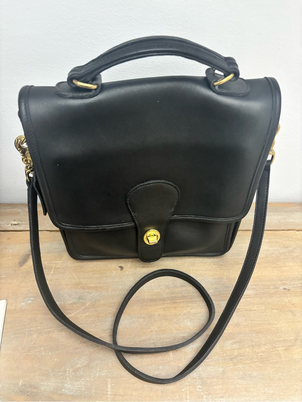 Vintage 90’s Black COACH Station Leather Bag 5130-crossbody- Beautiful! - Picture 15 of 16